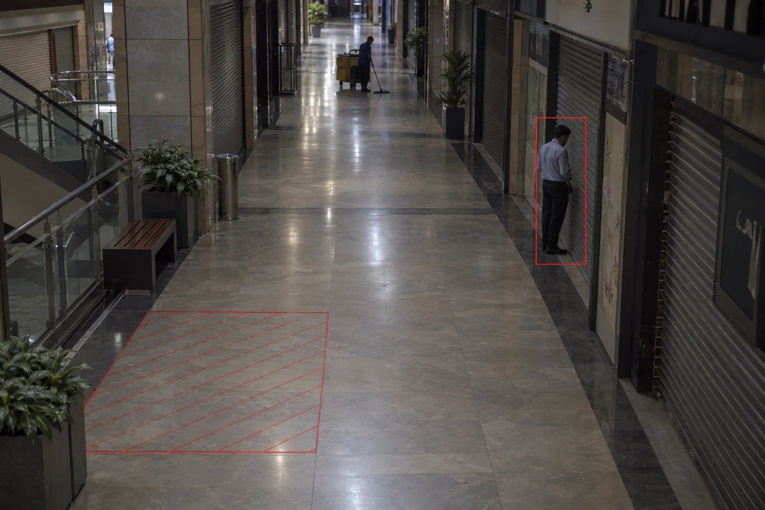After-hours activity flagged in a closed tenant zone