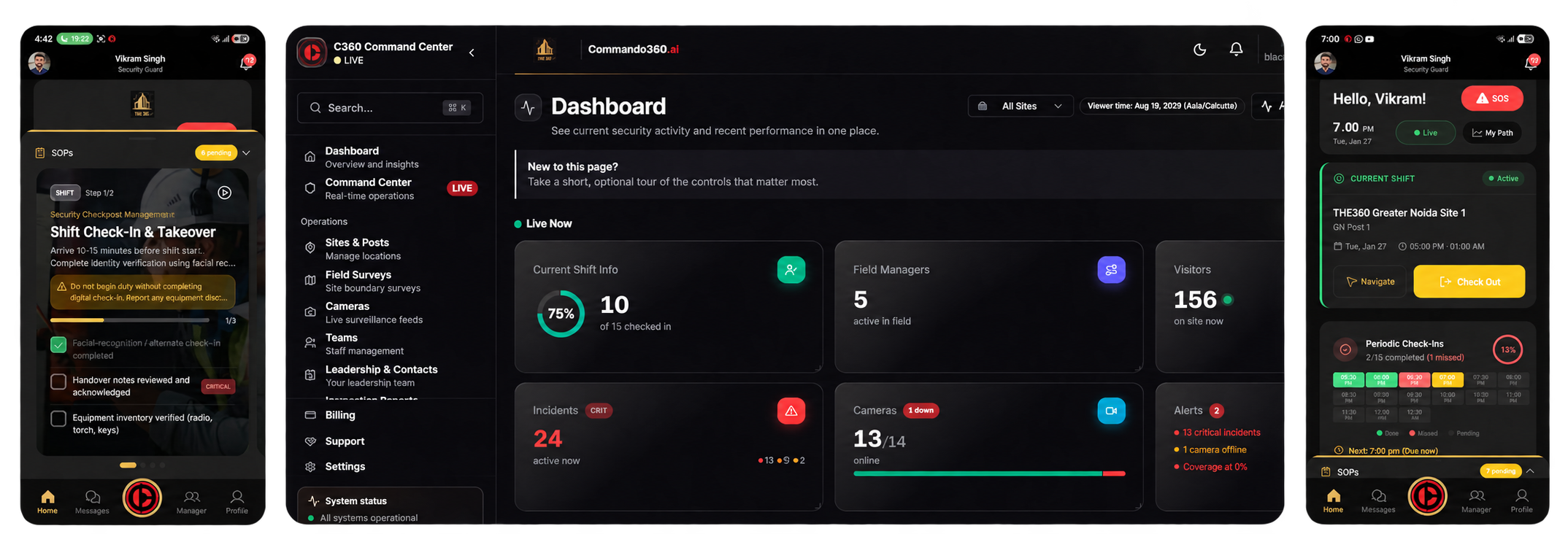 Commando360 command center and field apps